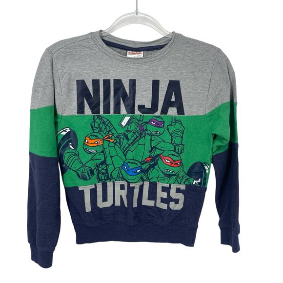 Nickelodeon Kids Color Block Ninja Turtles Sweatshirt Size Small S - Picture 4 of 7